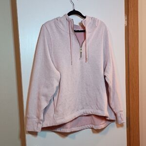 Athleta Light Pink Half-Zip Hoodie